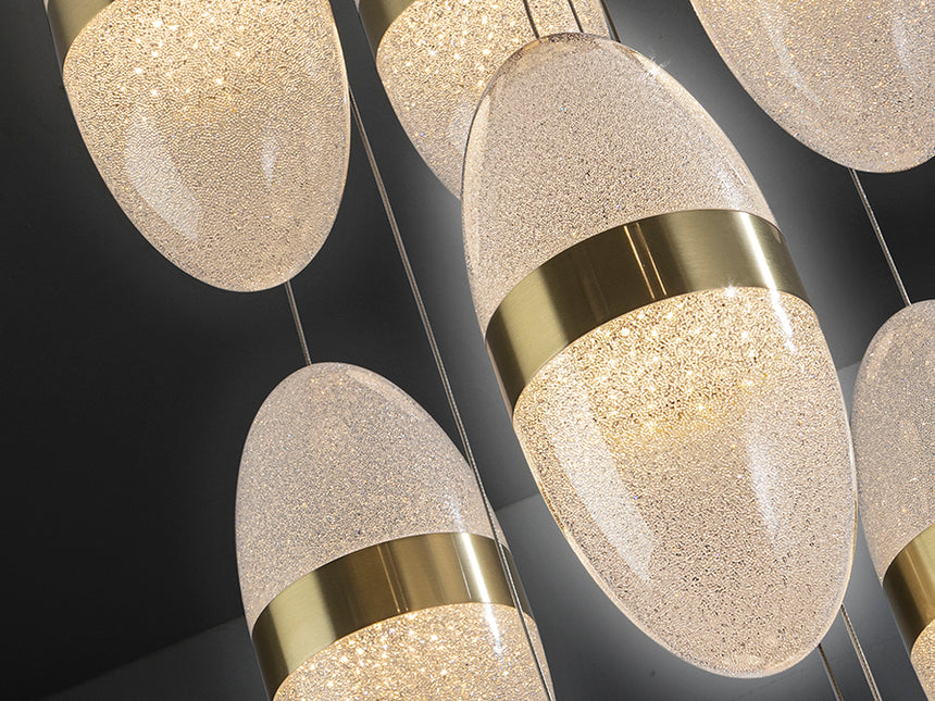 Lámpara de techo colgante Schuller Garden grande 9 luces negro y bronce 3000K Ø50cm 305723 - imagen 10