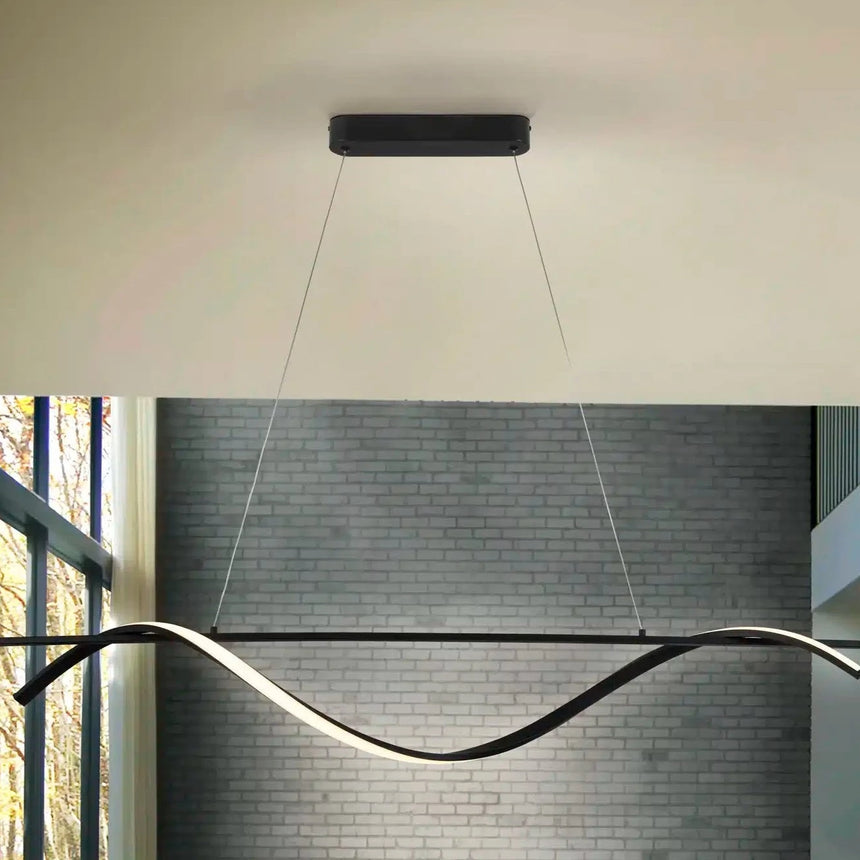 Schuller Boa Lámpara de techo colgante LED negra 307529