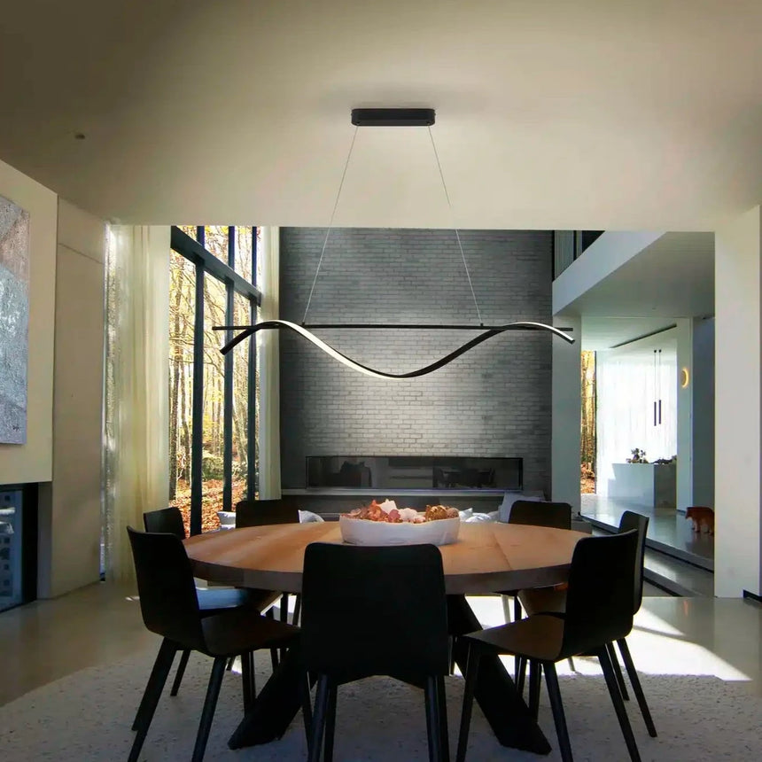 Schuller Boa Lámpara de techo colgante LED negra 307529