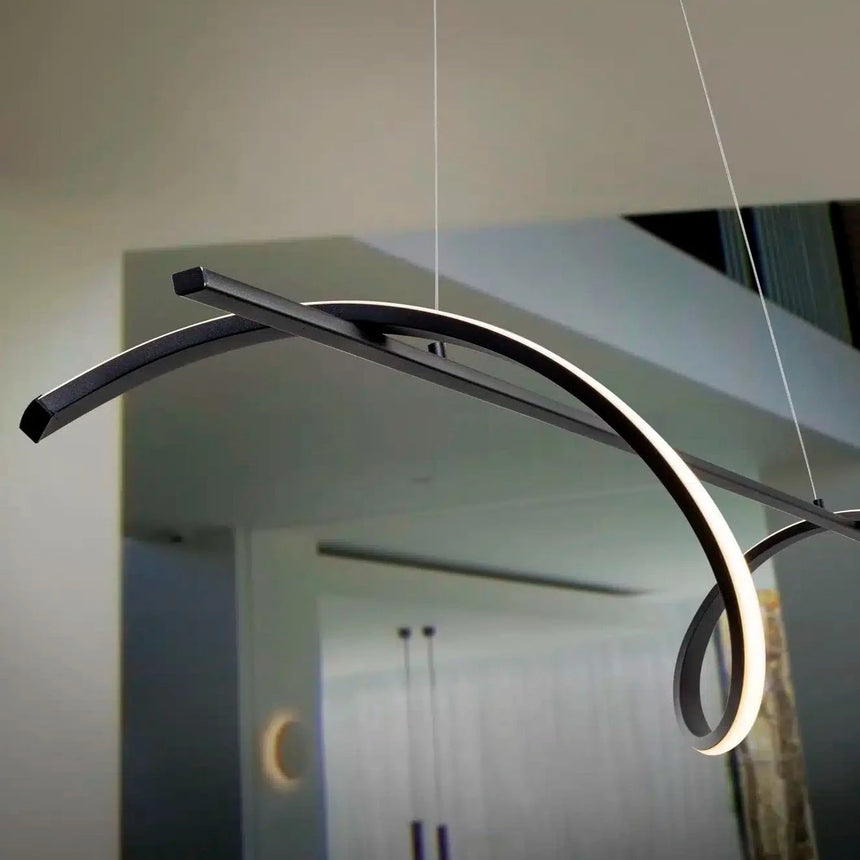 Schuller Boa Lámpara de techo colgante LED negra 307529