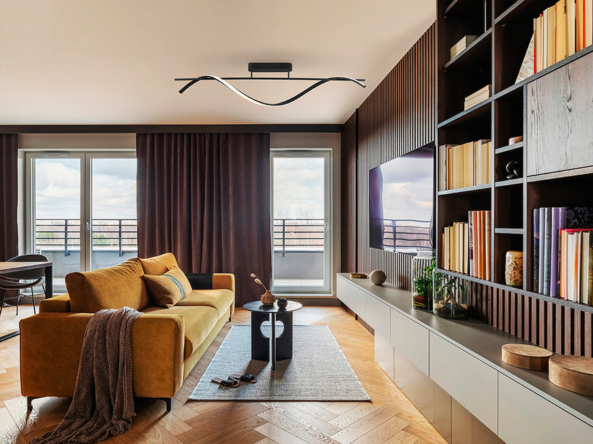 Schuller Boa Plafón moderno negro 307642