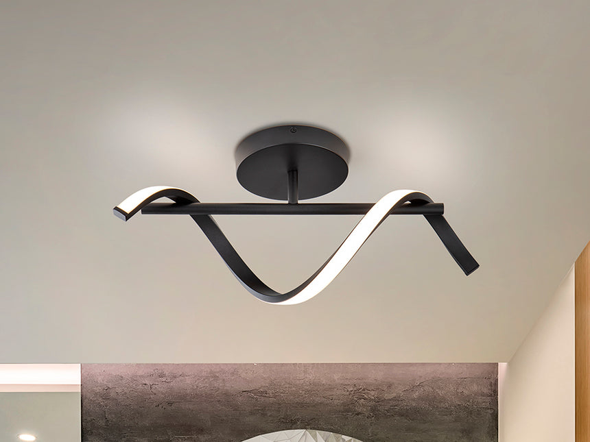 Schuller Boa Aplique de pared negro 307897