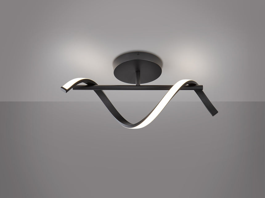 Plafón/Aplique de pared Schuller Boa LED negro 3000K vista 6