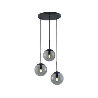 Trio Balini Lámpara colgante bolas de metal antracita 308590342