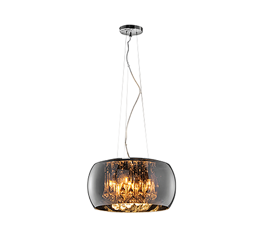 Lámpara de techo colgante Trio Vapore 5 luces vidrio cromo 150cm 3
