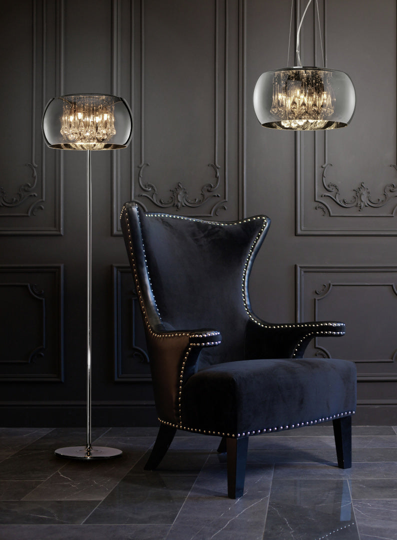 Trio Vapore Chrome Glass Pendant Lamp 311210606