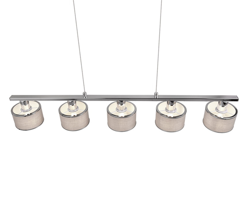 Lámpara de techo colgante Trio Kaprun LED cromo 2700K 150cm 311600506