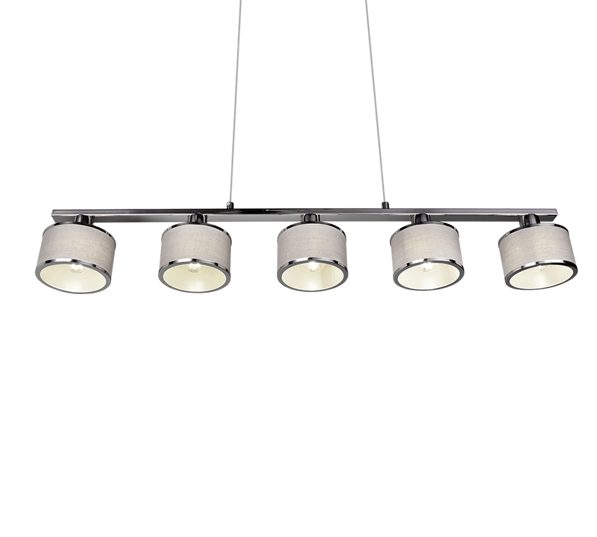 Lámpara de techo colgante Trio Kaprun LED cromo 2700K 150cm 311600506