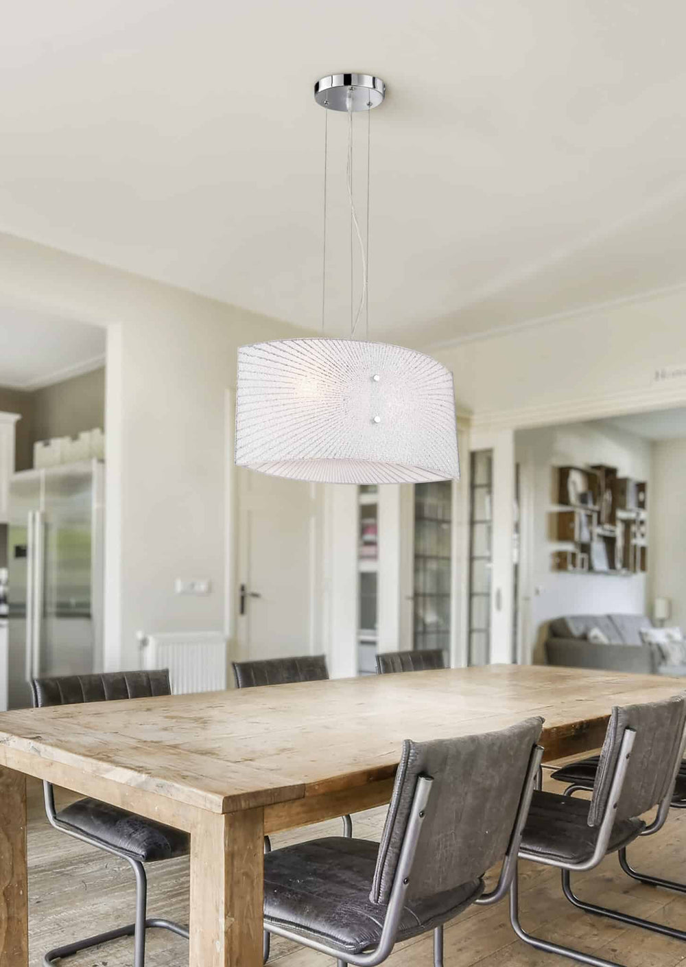 Trio Elisa Chrome Metal Pendant Lamp 312200200