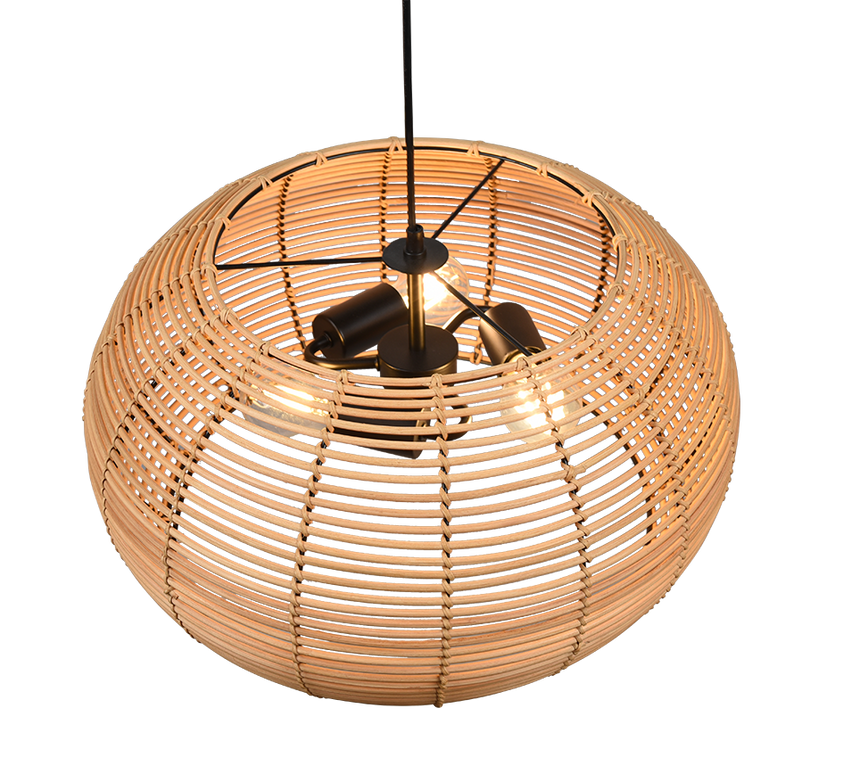 Lámpara de techo colgante Trio Inga LED natural finish 2700K 150cm 312200336