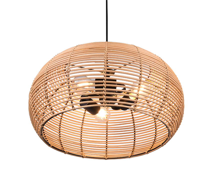 Lámpara de techo colgante Trio Inga LED natural finish 2700K 150cm 312200336