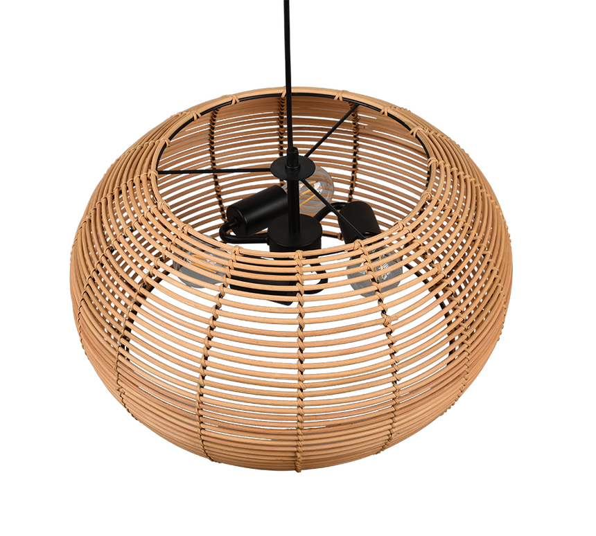 Lámpara de techo colgante Trio Inga LED natural finish 2700K 150cm 312200336