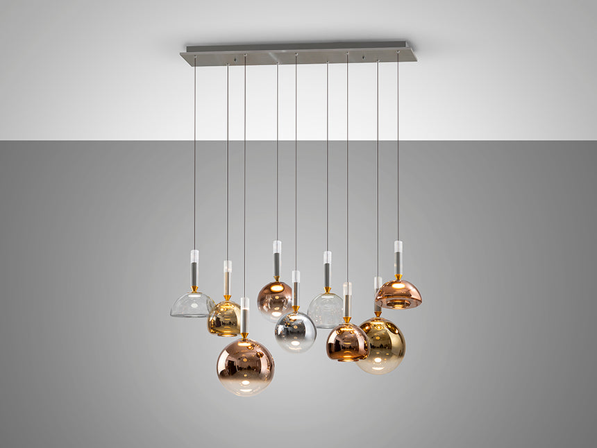 Lámpara de techo colgante Schuller Charlize 9 luces gris y varios colores 3000K 312356 - imagen 5