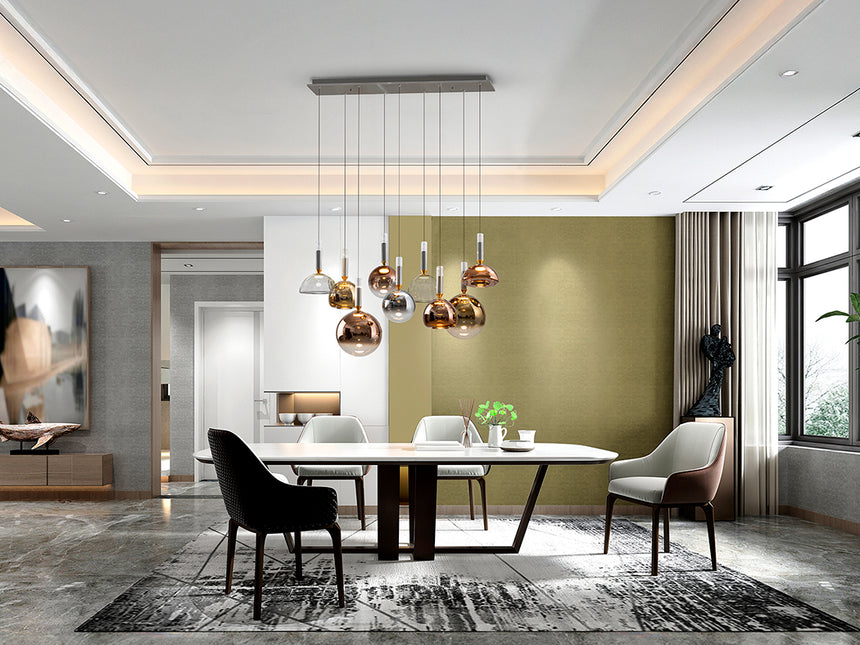 Lámpara de techo colgante Schuller Charlize 9 luces gris y varios colores 3000K 312356 - vista alternativa