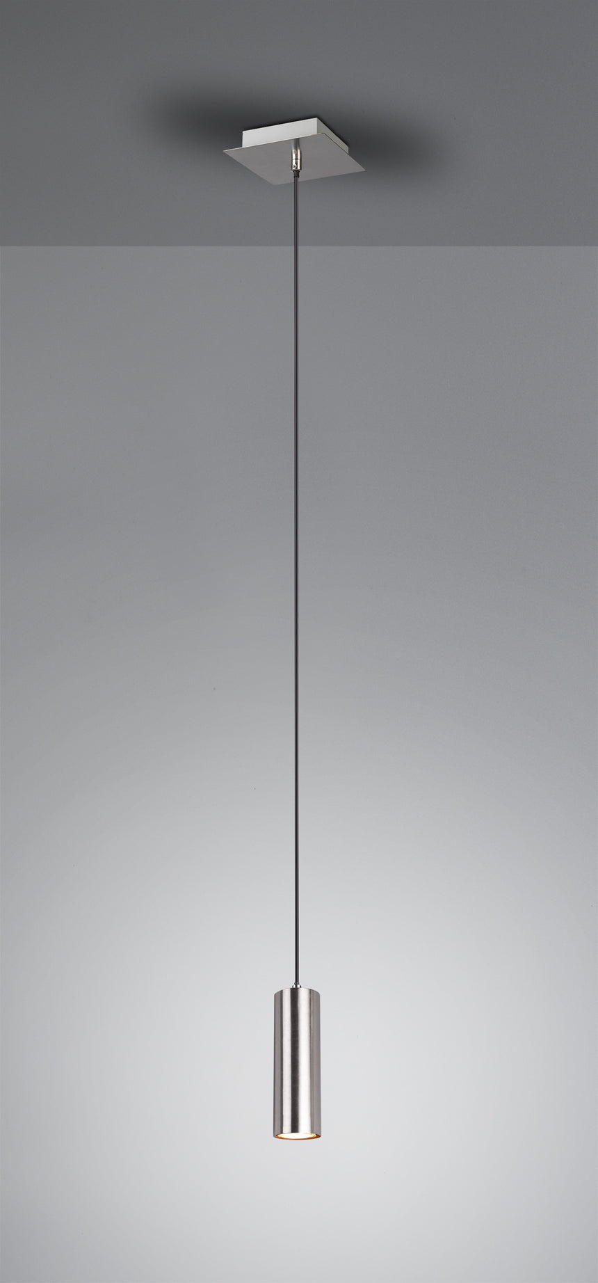 Lámpara de techo colgante Trio Marley níquel mate 150cm 3