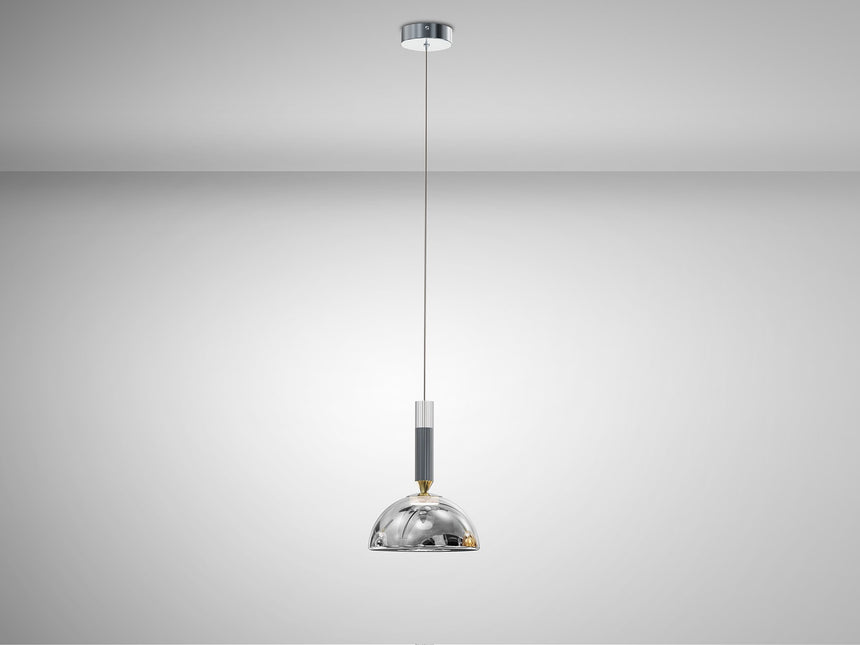 Lámpara de techo colgante Schuller Charlize 1 luz gris y plata 3000K vista 2