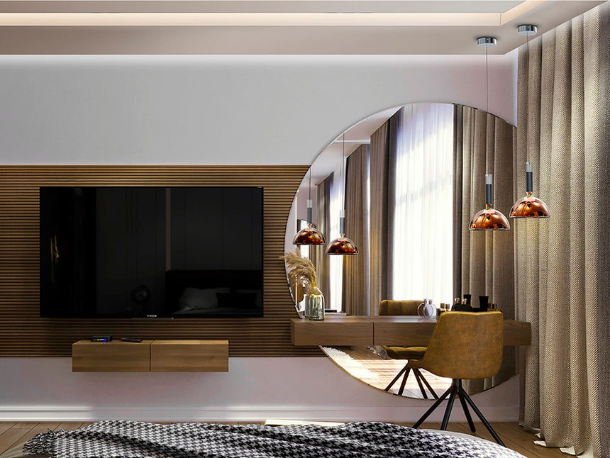 Lámpara de techo colgante Schuller Charlize 1 luz gris y cobre 3000K 312479 - imagen 3