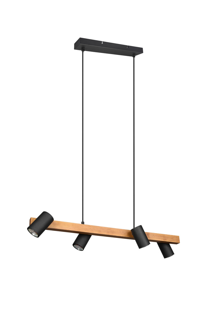 Trio Marley Black Mat Metal Pendant Lamp 312490432