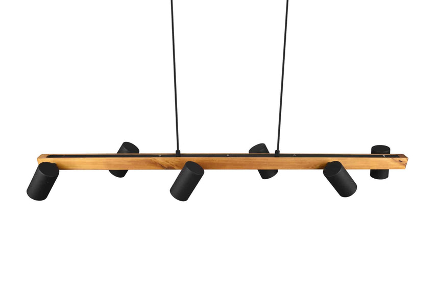 Trio Marley Lámpara colgante de metal estera negra 312490632