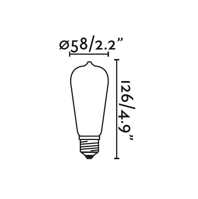 Faro Filamento 17433 Bombilla LED Pebetero Filamento Ambar 5W vintage