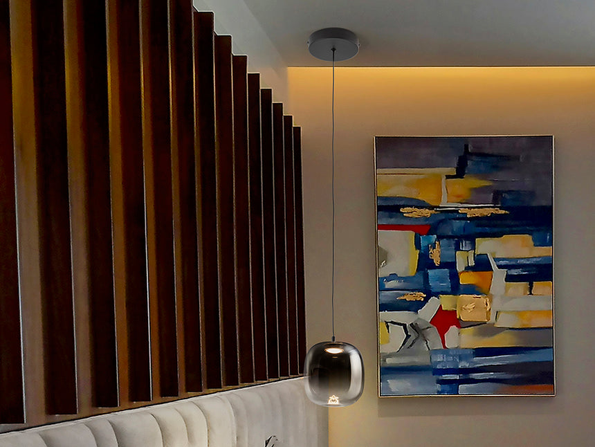 Schuller Onice Lámpara 1 luz negro smoke 314107