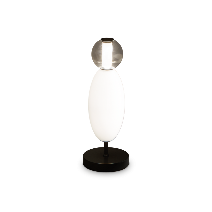 Lámpara de sobremesa Ideal Lux Lumiere blanco cristal LED 18W Ø18cm 314204