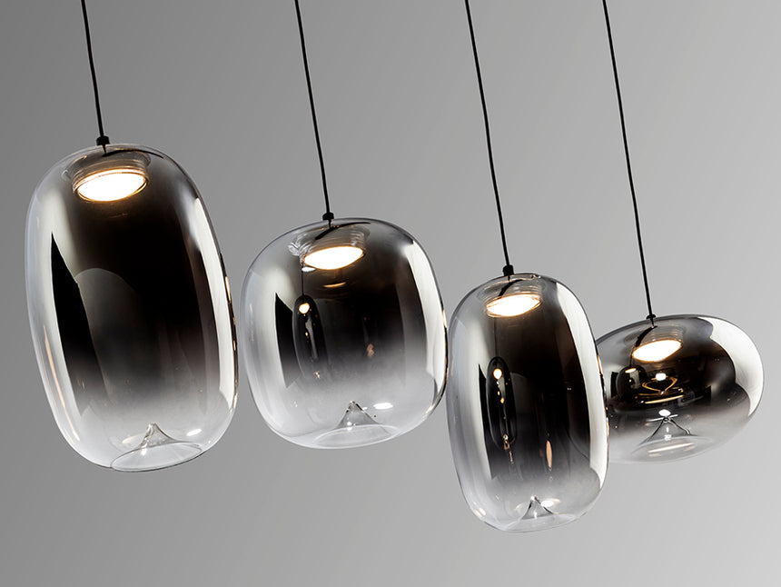 Schuller Onice Lámpara 4 luces negro smoke 314329