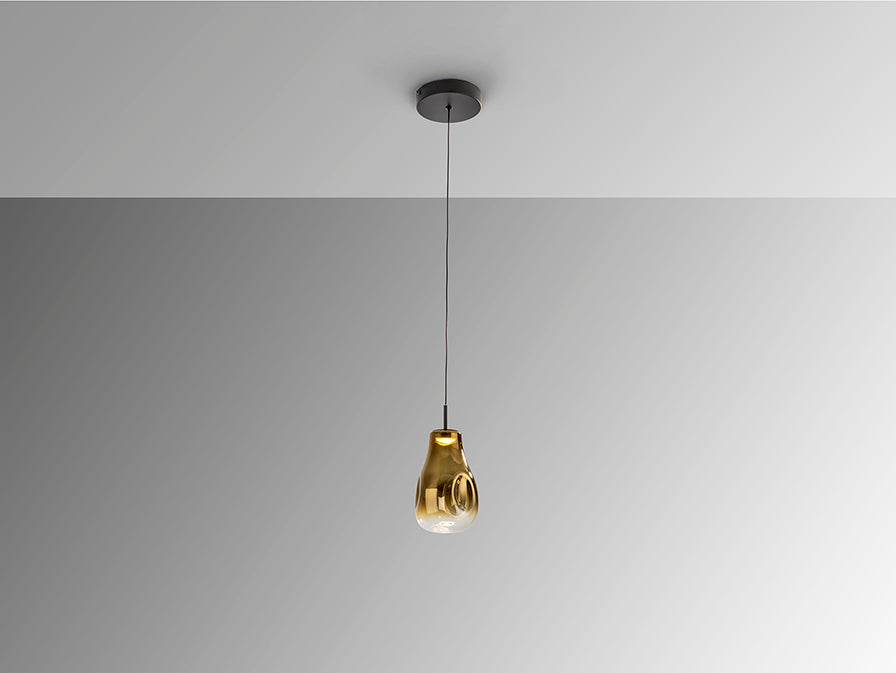 Schuller Aledis Lámpara de techo colgante 1 luz negro dorado 314572