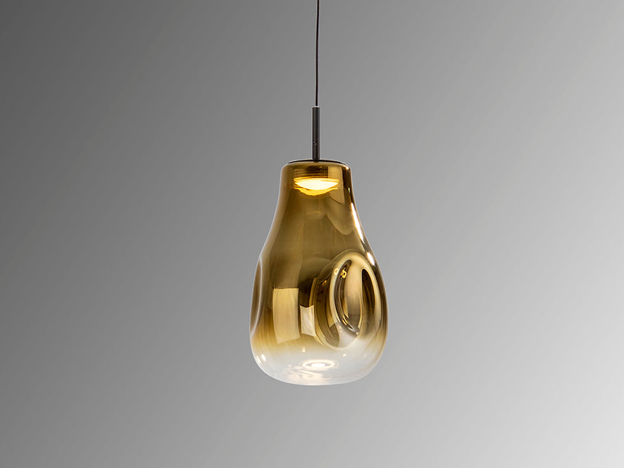 Schuller Aledis Lámpara de techo colgante 1 luz negro dorado 314572