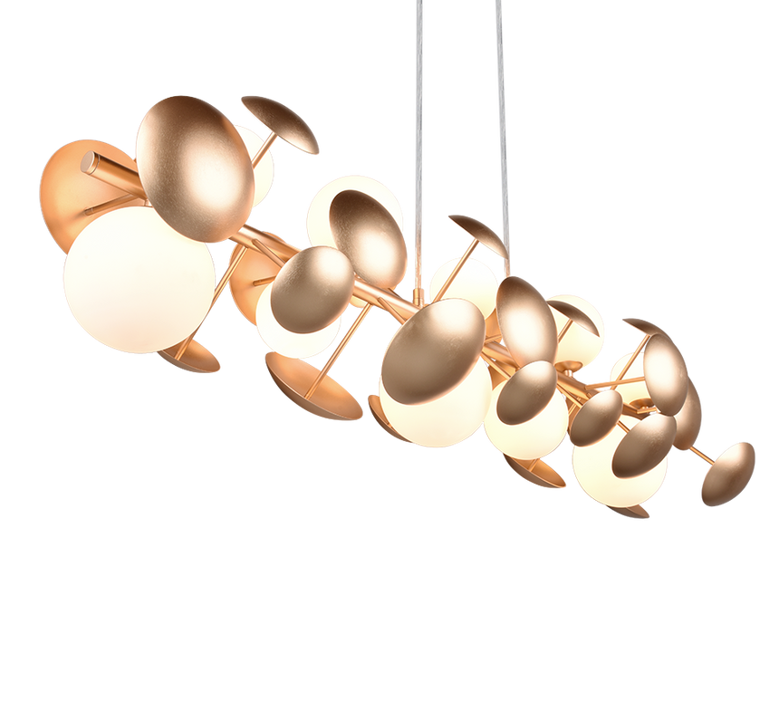 Lámpara de techo colgante Trio Bubble LED gold-colored 3000K 150cm 317401079
