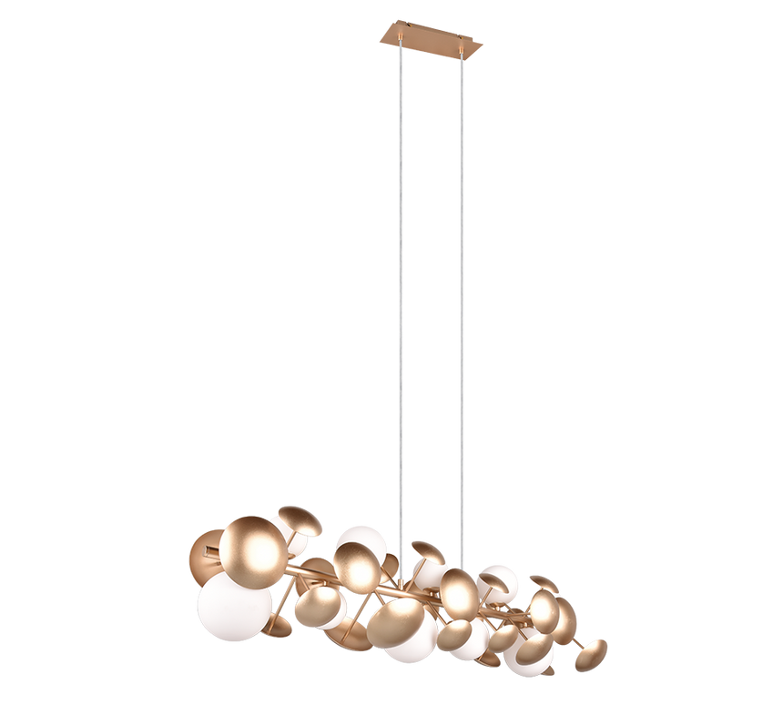 Lámpara de techo colgante Trio Bubble LED gold-colored 3000K 150cm 317401079