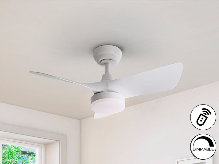 Schuller Tropic White LED Fan 6 Speeds 319607