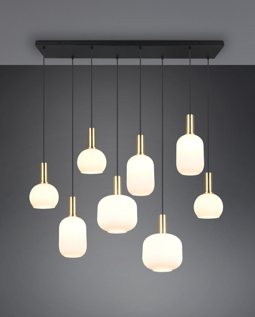 Trio DIVA 8-Light Pendant Lamp in Matte Bronze 319800808