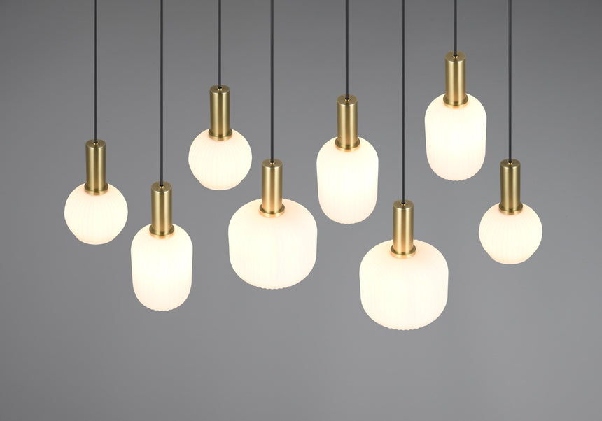 Trio DIVA 8-Light Pendant Lamp in Matte Bronze 319800808