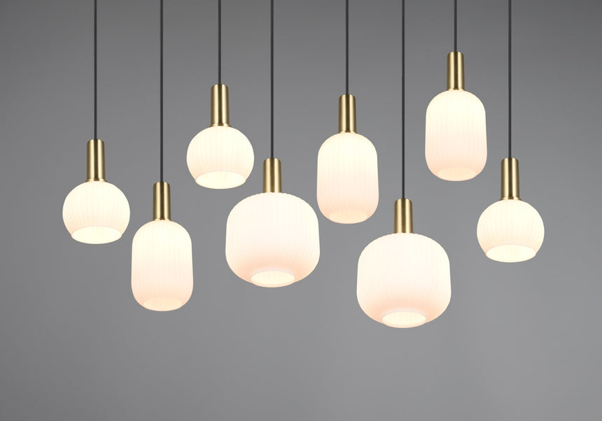 Trio DIVA 8-Light Pendant Lamp in Matte Bronze 319800808