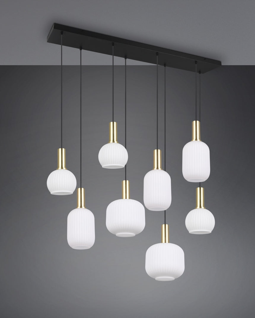 Trio DIVA 8-Light Pendant Lamp in Matte Bronze 319800808