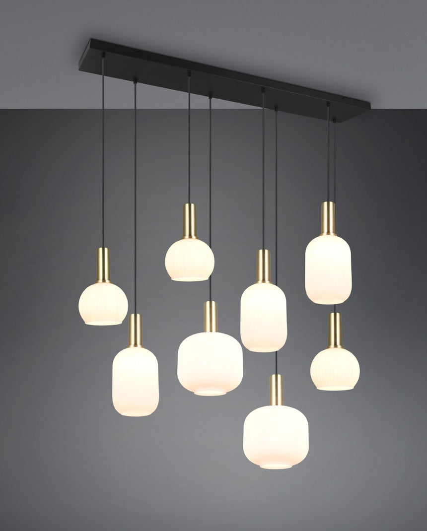 Trio DIVA 8-Light Pendant Lamp in Matte Bronze 319800808