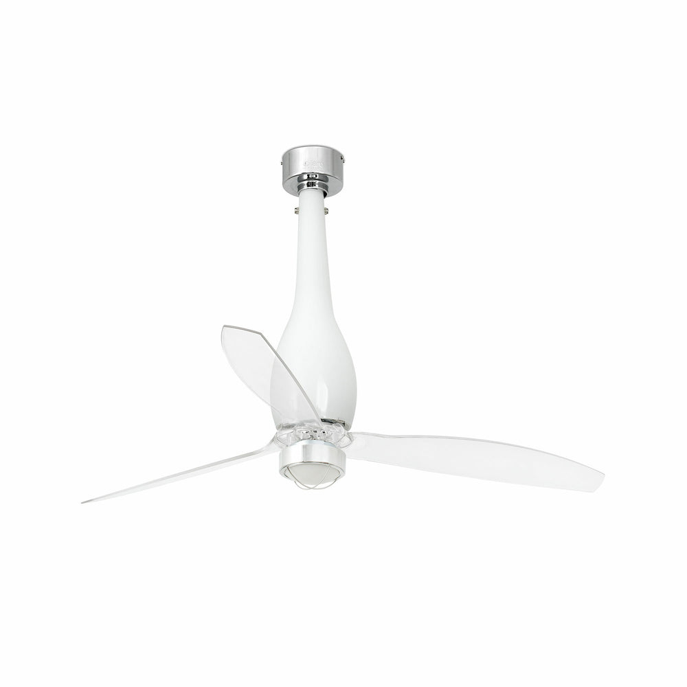 Faro Eterfan Fan without light, steel body, glass diffuser