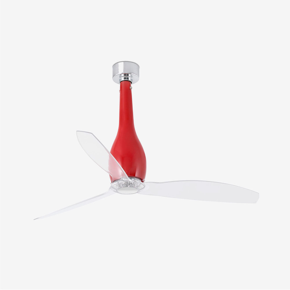 Faro Eterfan Fan without light, metal and glass, transparent PC blades
