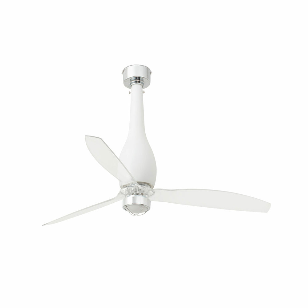 Faro Eterfan Fan without light, steel body, glass diffuser