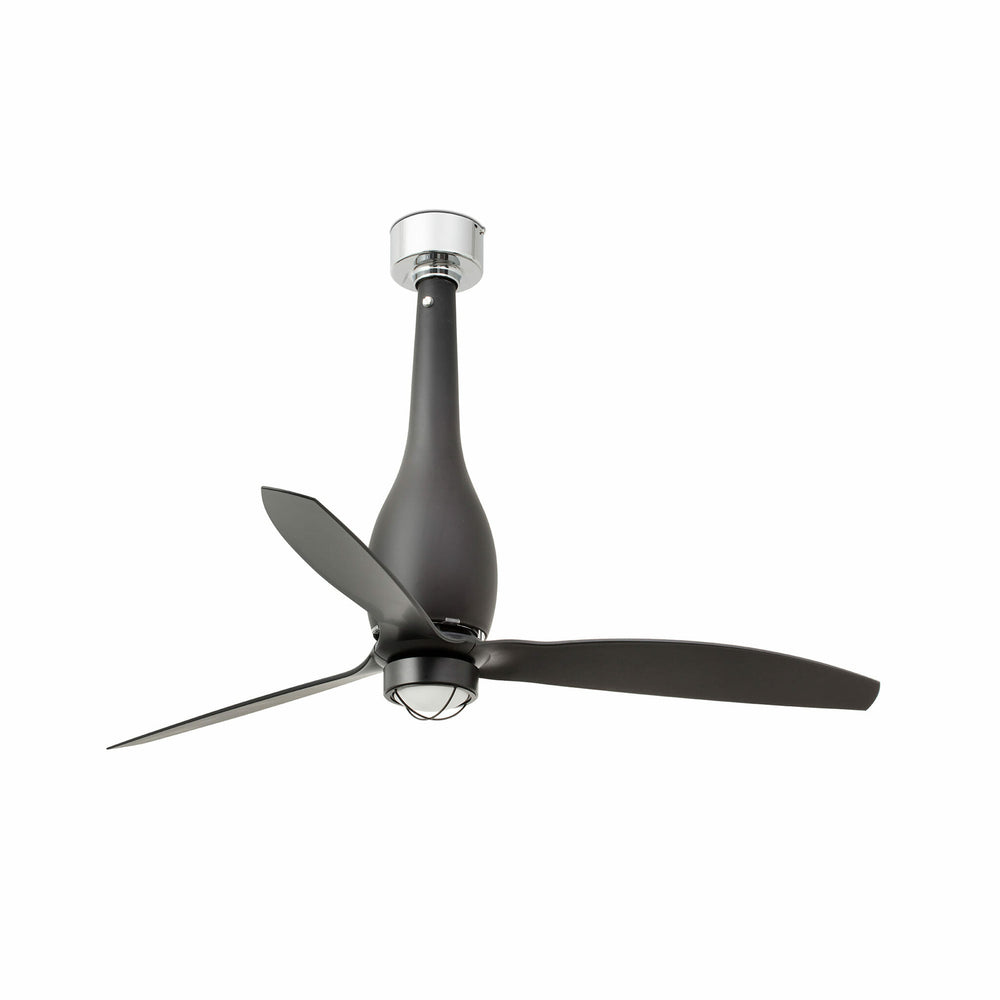 Faro Eterfan Fan without light, steel body, glass diffuser