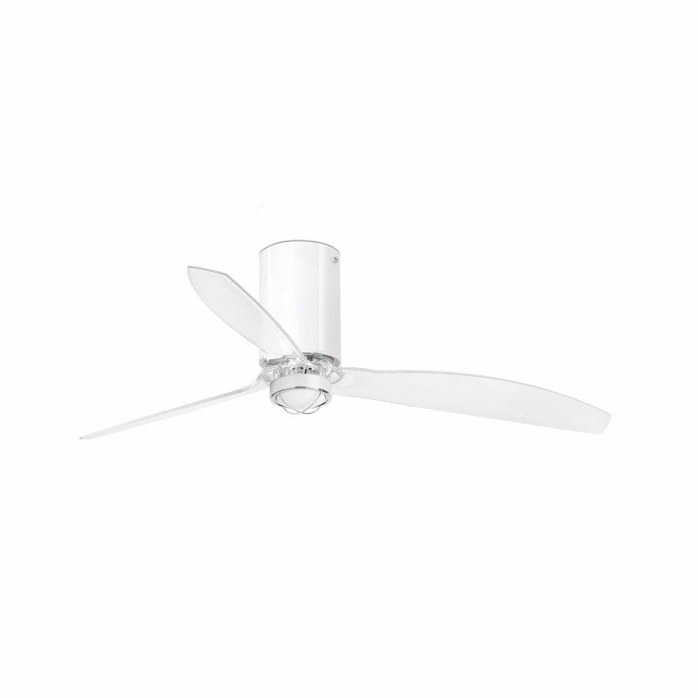 Faro Mini Tube Fan Fan with transparent light steel body glass diffuser 32038-9