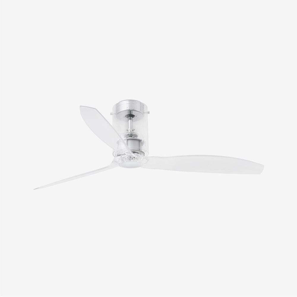 Faro Mini Tube Fan without light, steel metal and opal glass diffuser 33393