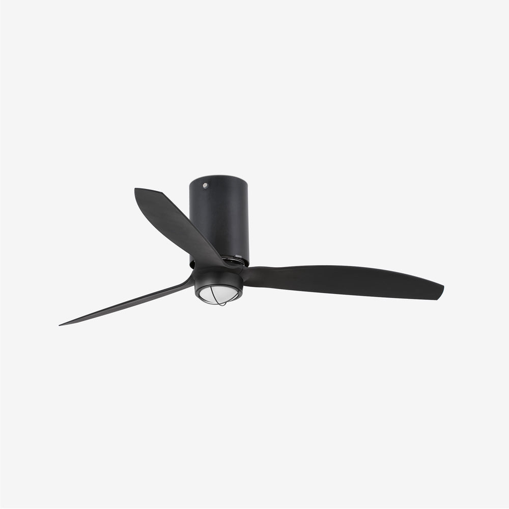 Faro Mini Tube Fan Fan without light steel body, glass diffuser glass