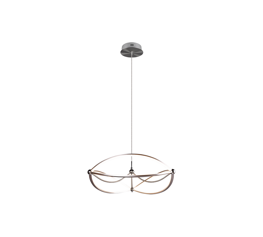Trio Charivari Matte Nickel Metal LED Pendant Lamp 321210107