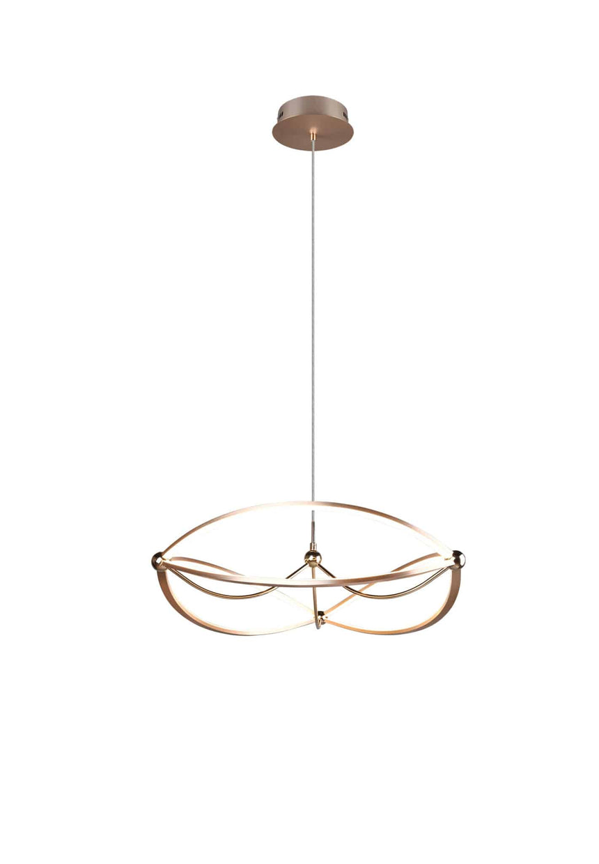 Trio Charivari Matte Bronze Metal LED Pendant Lamp 321210108
