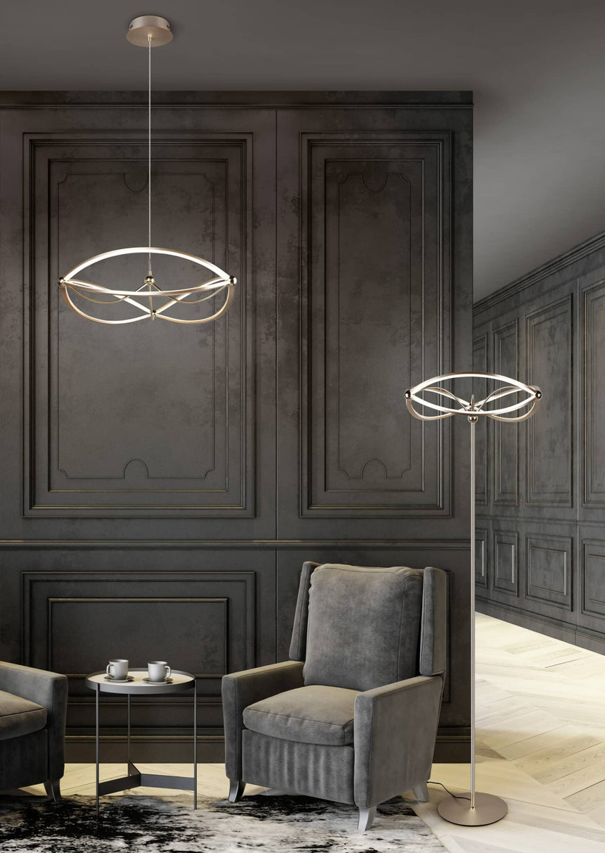 Trio Charivari Matte Bronze Metal LED Pendant Lamp 321210108