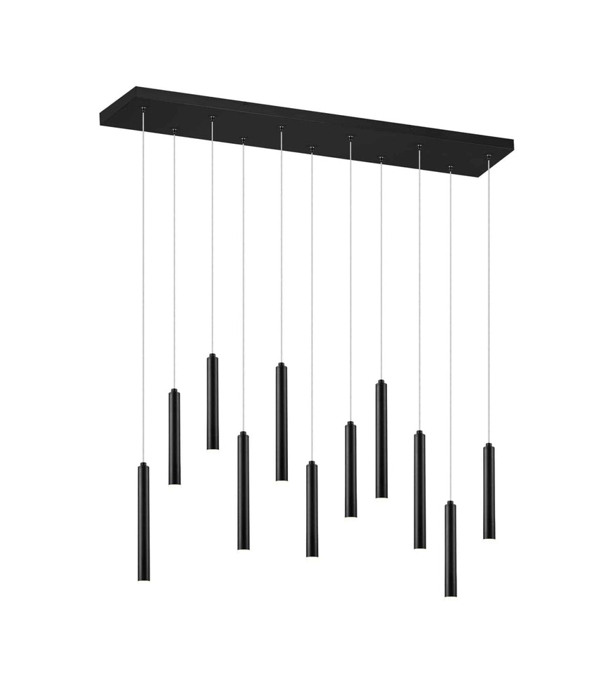 Trio Tubular Lámpara colgante LED de metal estera negra 321611132