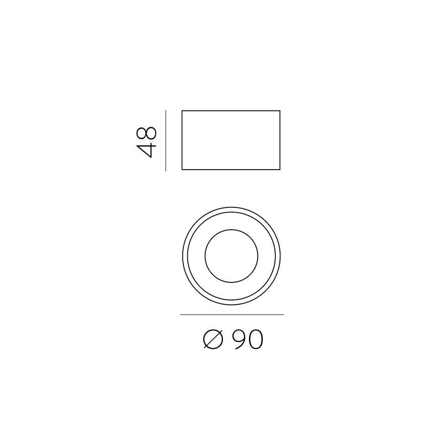 ACB Studio Ceiling Light 3235/9 White, LED 8W 3000K 755lm, CRI90, Integrated LED P32350B