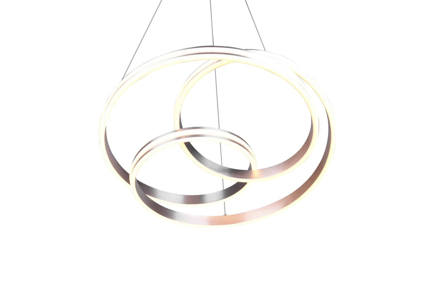 Trio Nuria Lámpara colgante LED de metal níquel mate 326210107